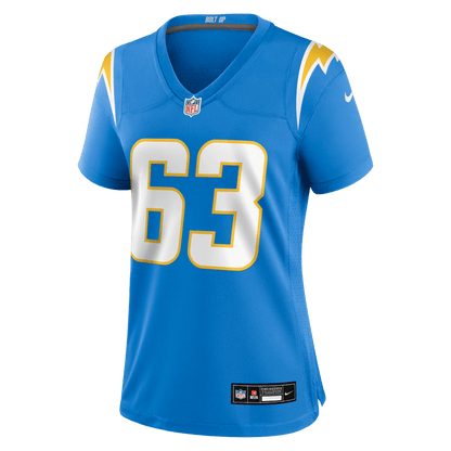 Tyler Biadasz 63 Los Angeles Chargers Women's Team Game Jersey - Powder Blue