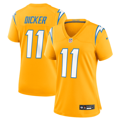 Cameron Dicker 11 Los Angeles Chargers Women's Alternate Game Jersey - Gold