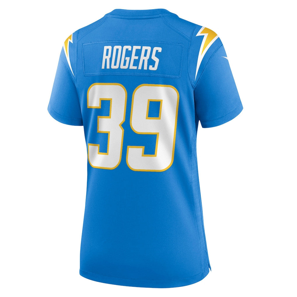 Eric Rogers 39 Los Angeles Chargers Women's Game Jersey - Powder Blue