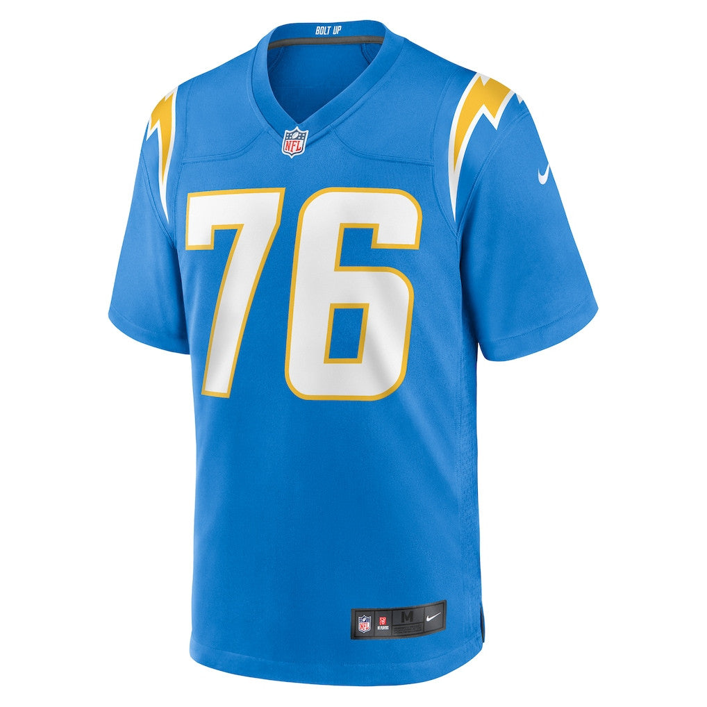 Joe Alt 76 Los Angeles Chargers Team Game Men Jersey - Powder Blue