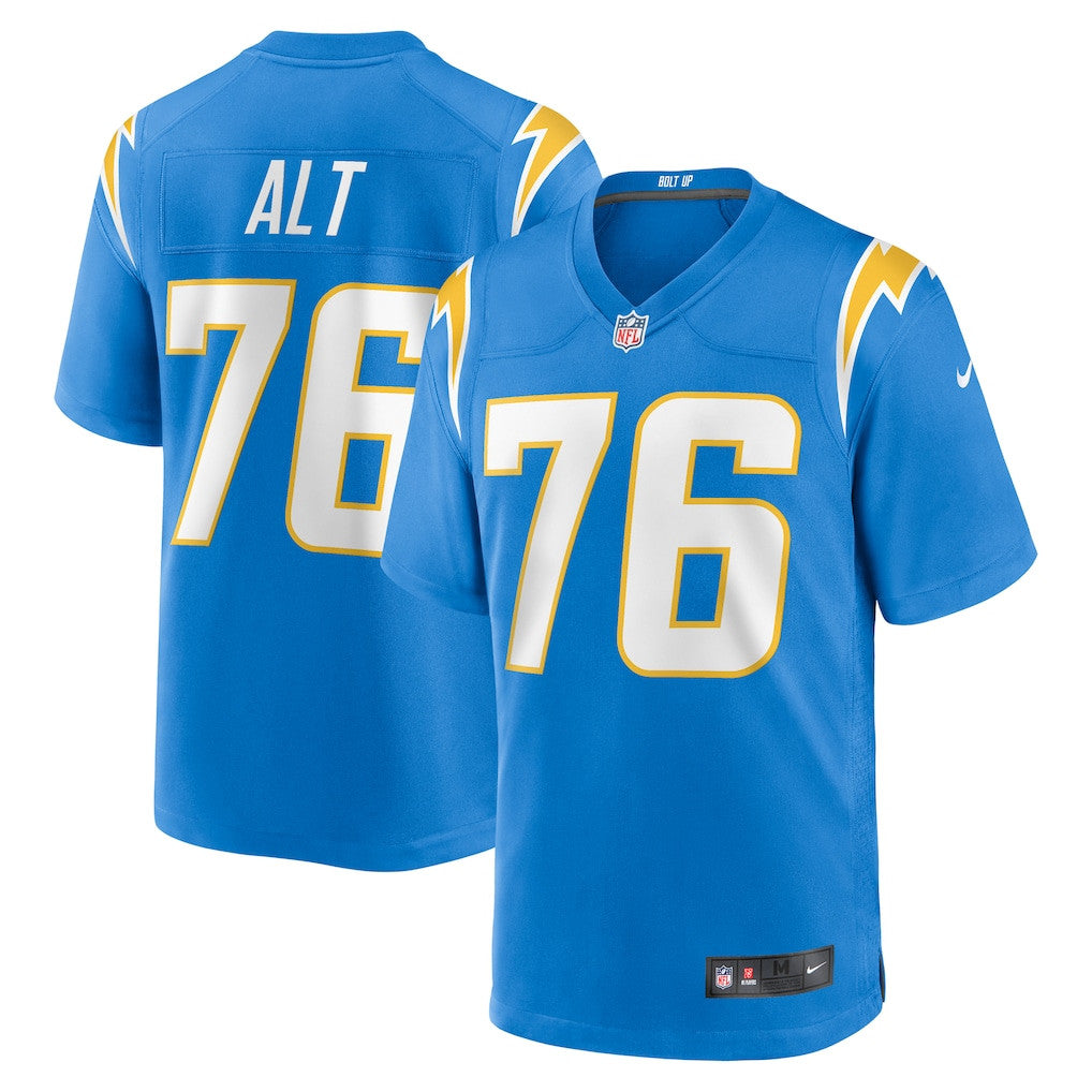 Joe Alt 76 Los Angeles Chargers Team Game Men Jersey - Powder Blue