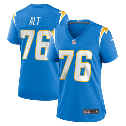 Joe Alt 76 Los Angeles Chargers Women's Game Jersey - Powder Blue