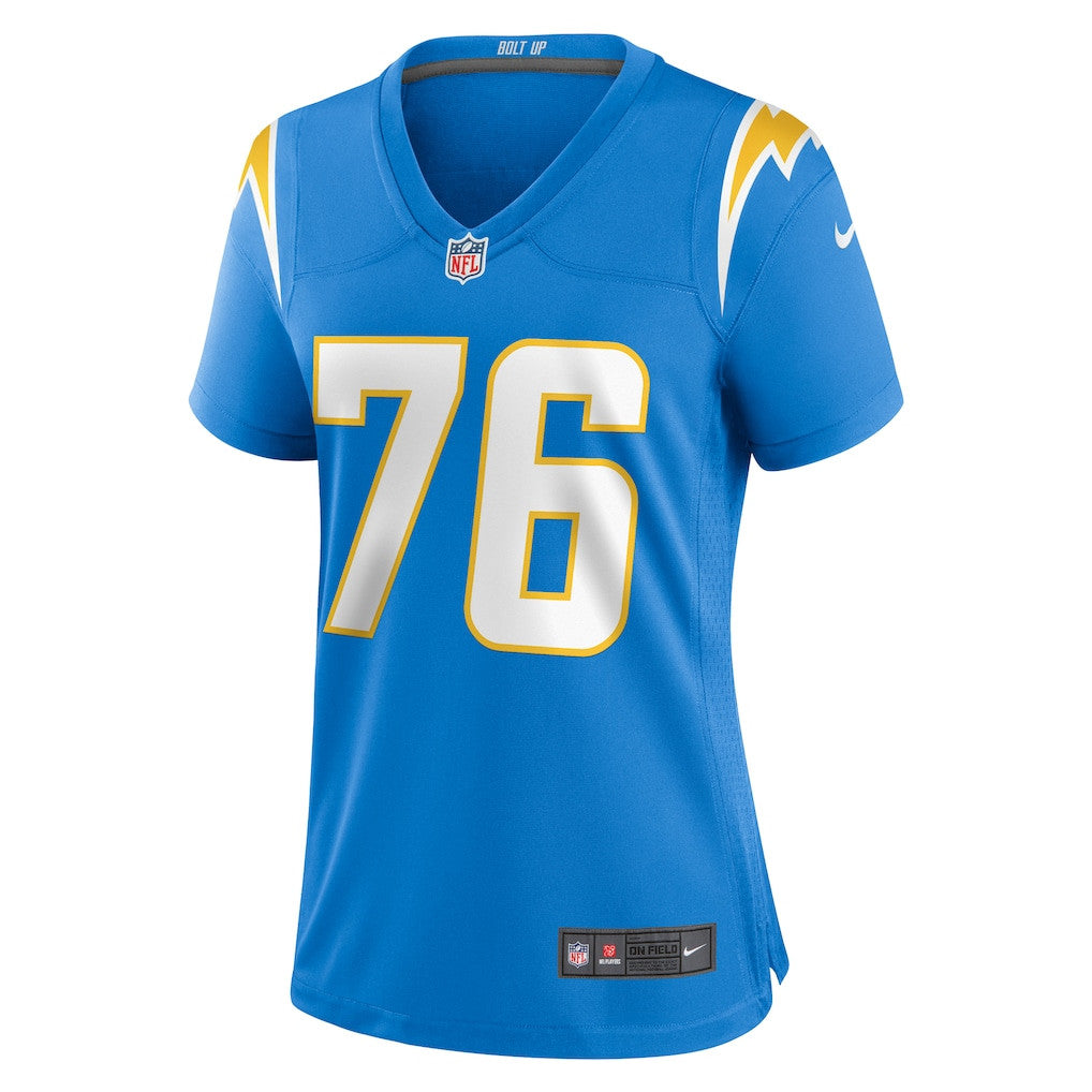 Joe Alt 76 Los Angeles Chargers Women's Game Jersey - Powder Blue