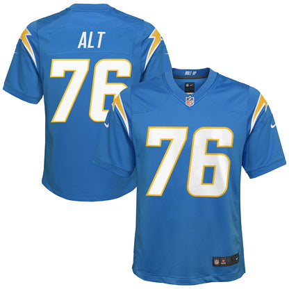 Joe Alt 76 Los Angeles Chargers Game YOUTH Jersey - Powder Blue