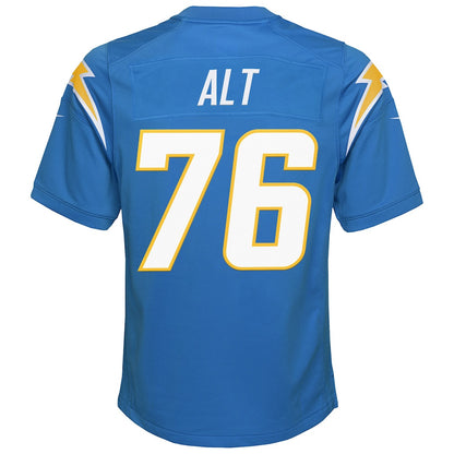 Joe Alt 76 Los Angeles Chargers Game YOUTH Jersey - Powder Blue