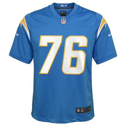 Joe Alt 76 Los Angeles Chargers Game YOUTH Jersey - Powder Blue