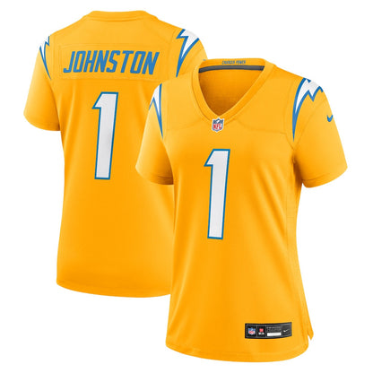 Quentin Johnston 1 Los Angeles Chargers Women's Alternate Charger Power Game Jersey - Gold