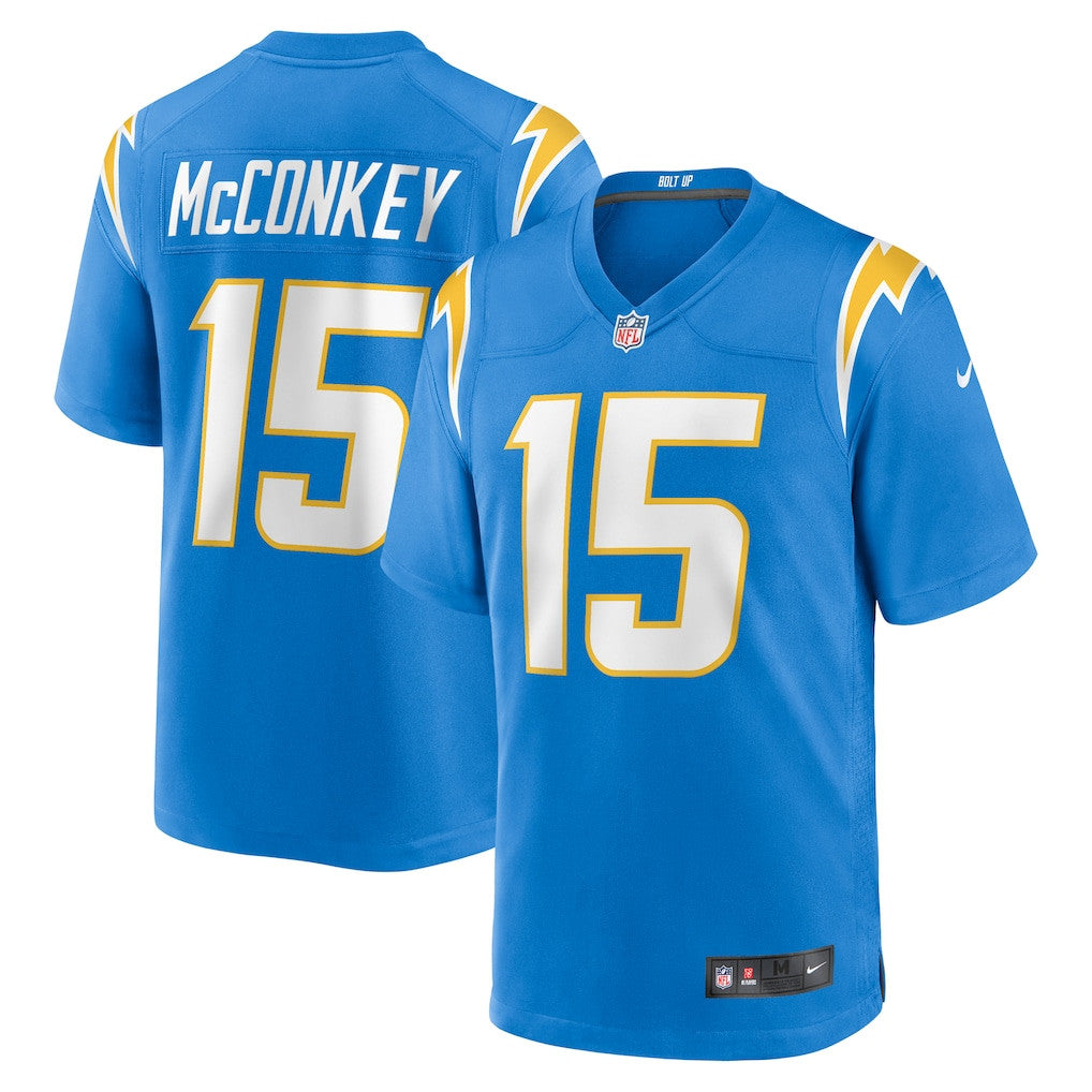 Ladd McConkey 15 Los Angeles Chargers Player Game Men Jersey - Powder Blue