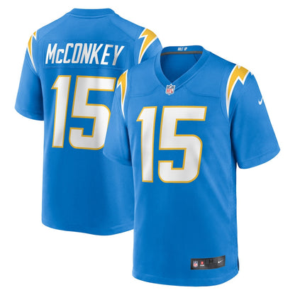 Ladd McConkey 15 Los Angeles Chargers Player Game Men Jersey - Powder Blue