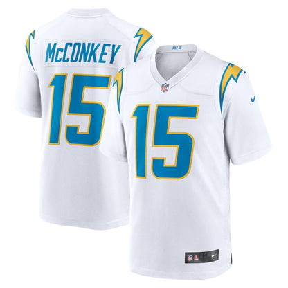 Ladd McConkey 15 Los Angeles Chargers Game Men Jersey - White