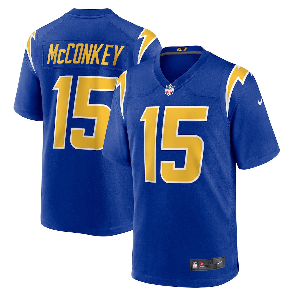 Ladd McConkey 15 Los Angeles Chargers Alternate Game Men Jersey - Royal