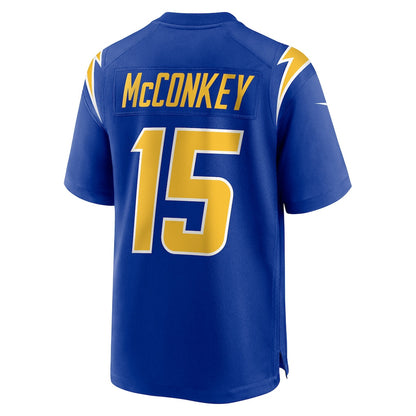 Ladd McConkey 15 Los Angeles Chargers Alternate Game Men Jersey - Royal
