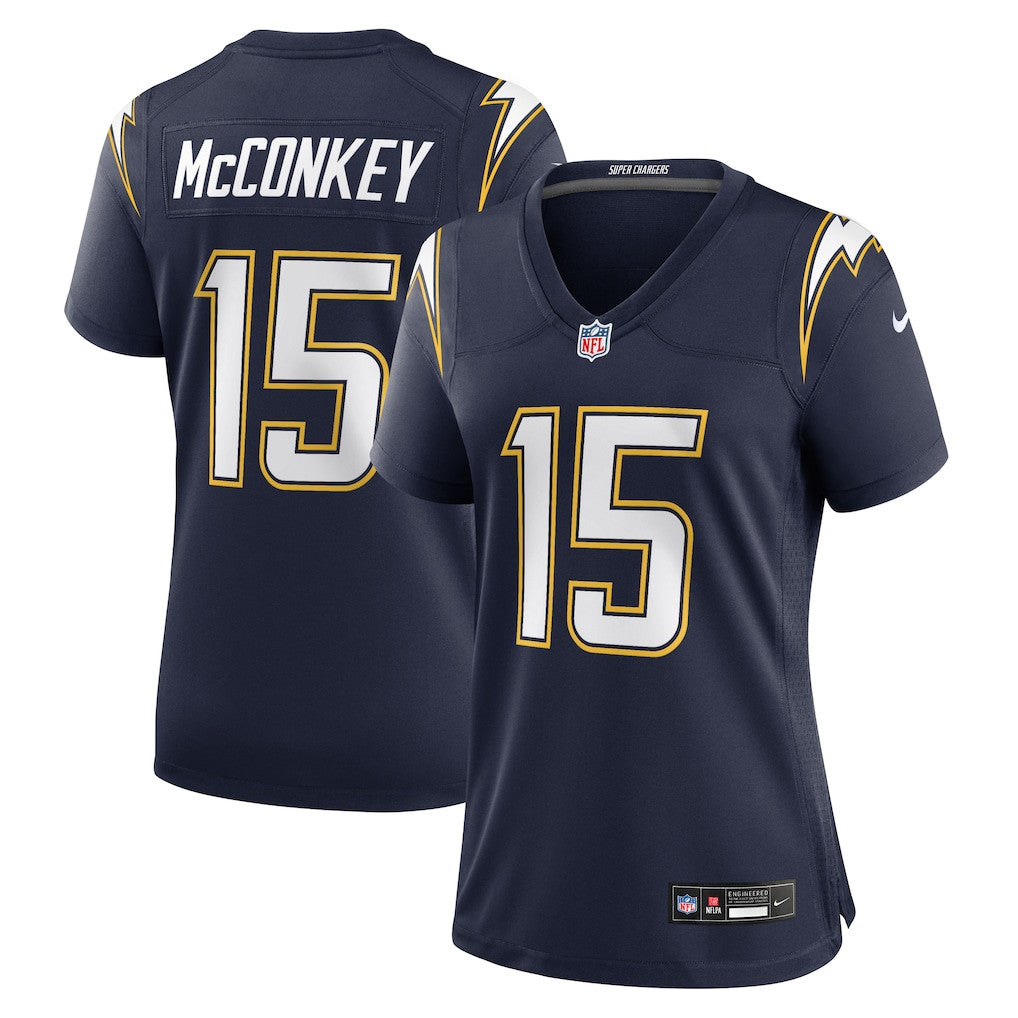 Ladd McConkey 15 Los Angeles Chargers Women's Alternate Super Chargers Game Jersey - Navy