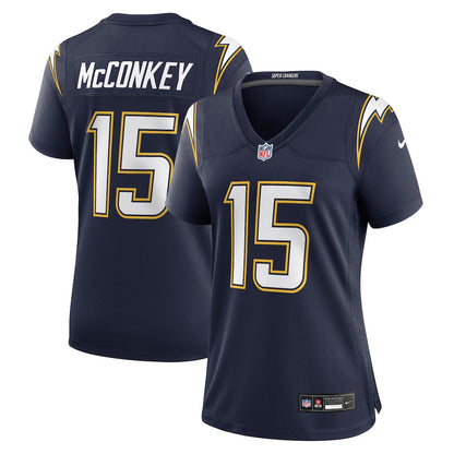 Ladd McConkey 15 Los Angeles Chargers Women's Alternate Super Chargers Game Jersey - Navy