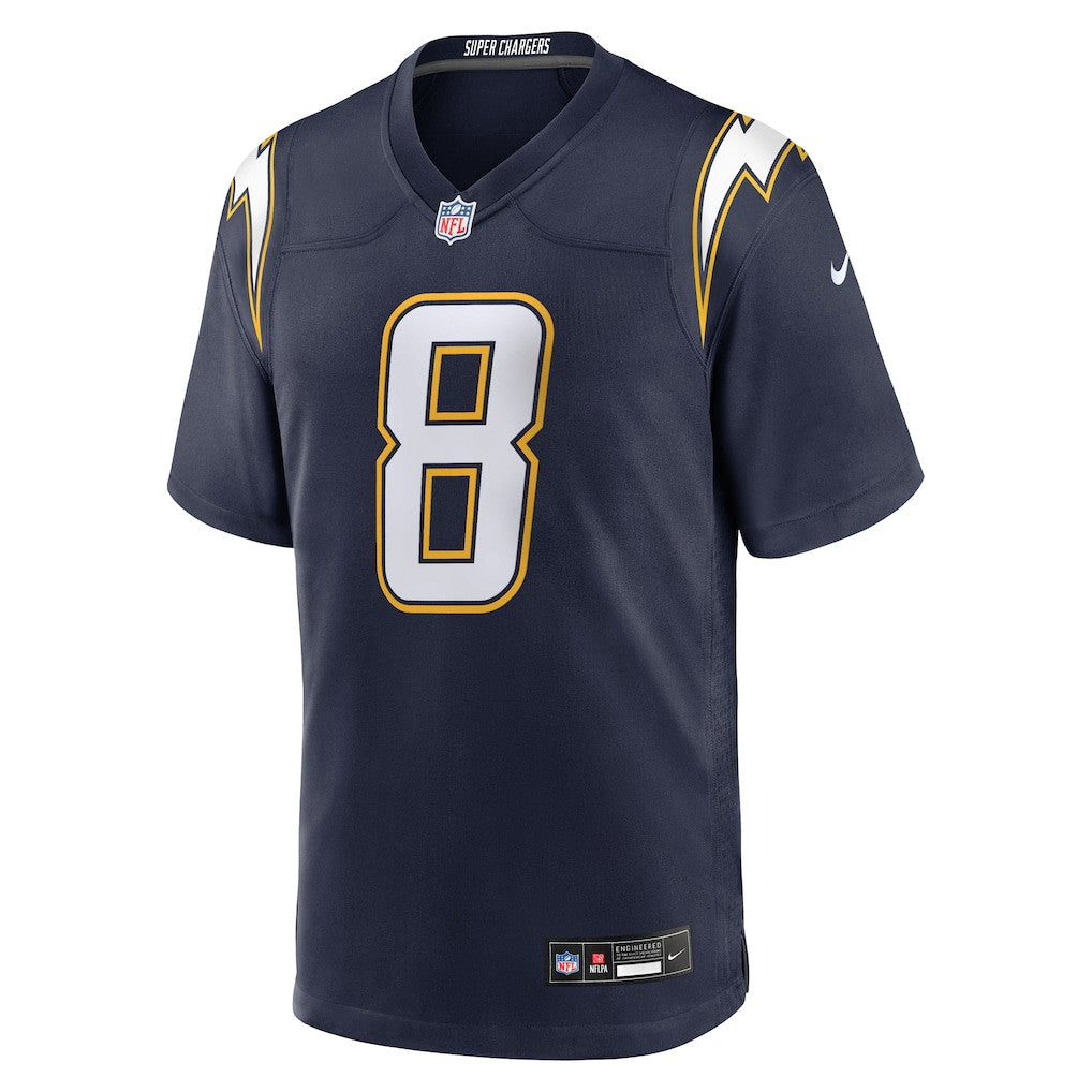 Omarion Hampton 8 Los Angeles Chargers Alternate Super Chargers Game Player Men Jersey - Navy