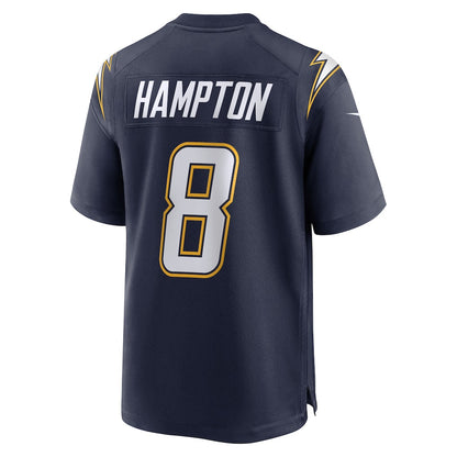 Omarion Hampton 8 Los Angeles Chargers Alternate Super Chargers Game Player Men Jersey - Navy
