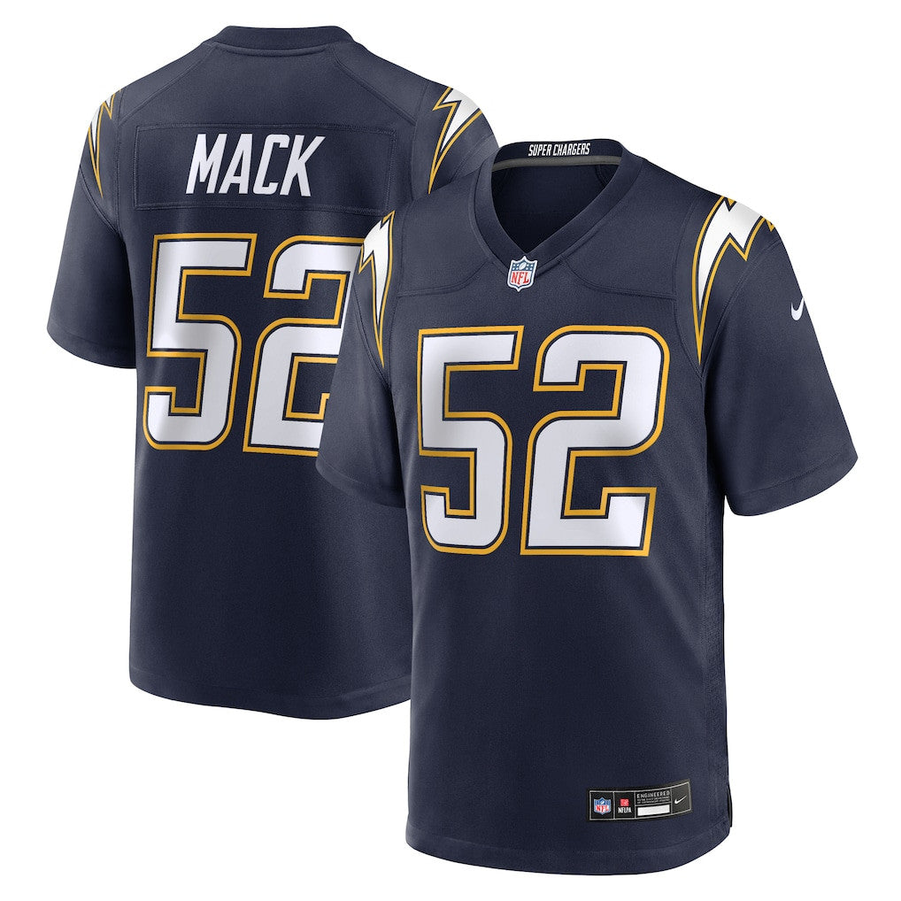 Khalil Mack 52 Los Angeles Chargers Alternate Super Chargers Game Player Men Jersey - Navy