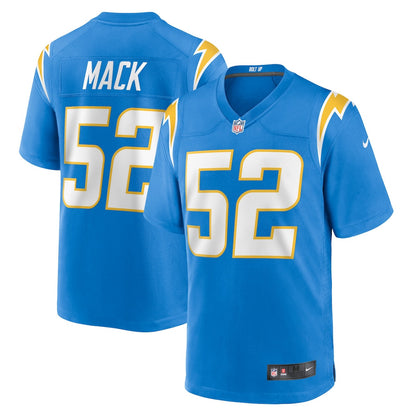 Khalil Mack 52 Los Angeles Chargers Game Men Jersey - Powder Blue