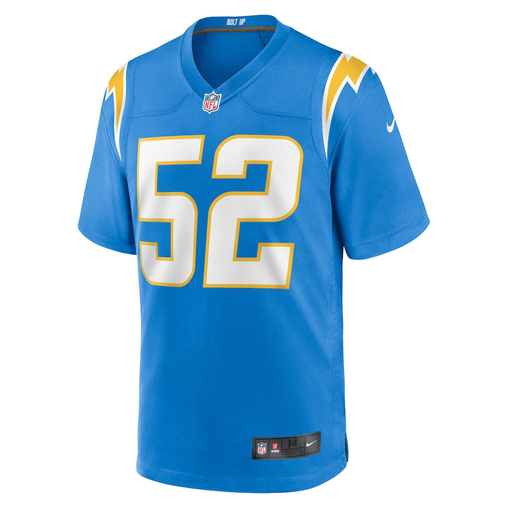 Khalil Mack 52 Los Angeles Chargers Game Men Jersey - Powder Blue