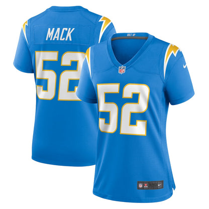 Khalil Mack 52 Los Angeles Chargers Women's Player Jersey - Powder Blue
