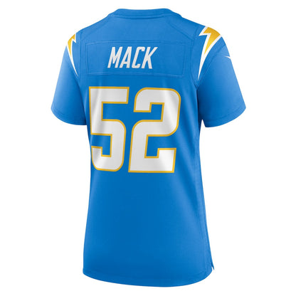 Khalil Mack 52 Los Angeles Chargers Women's Player Jersey - Powder Blue