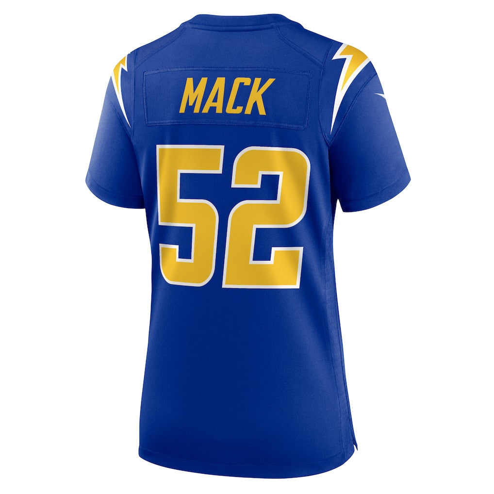 Khalil Mack 52 Los Angeles Chargers Women's Alternate Game Jersey - Royal