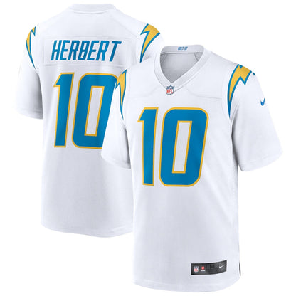 Justin Herbert 10 Los Angeles Chargers Game Men Jersey - White