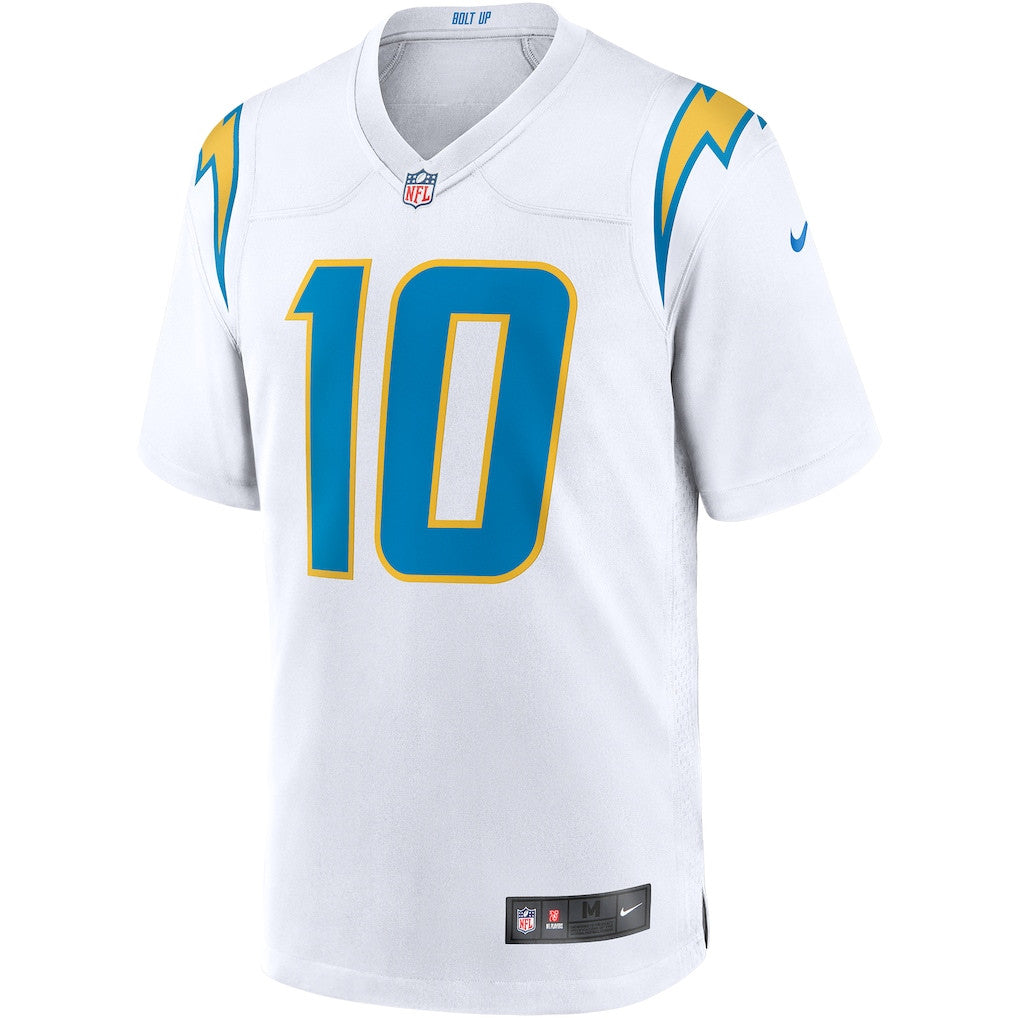 Justin Herbert 10 Los Angeles Chargers Game Men Jersey - White