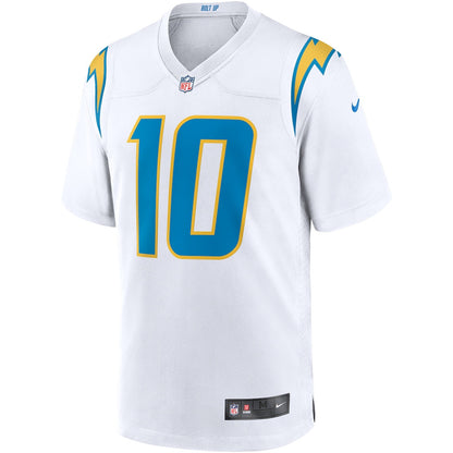 Justin Herbert 10 Los Angeles Chargers Game Men Jersey - White