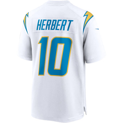 Justin Herbert 10 Los Angeles Chargers Game Men Jersey - White
