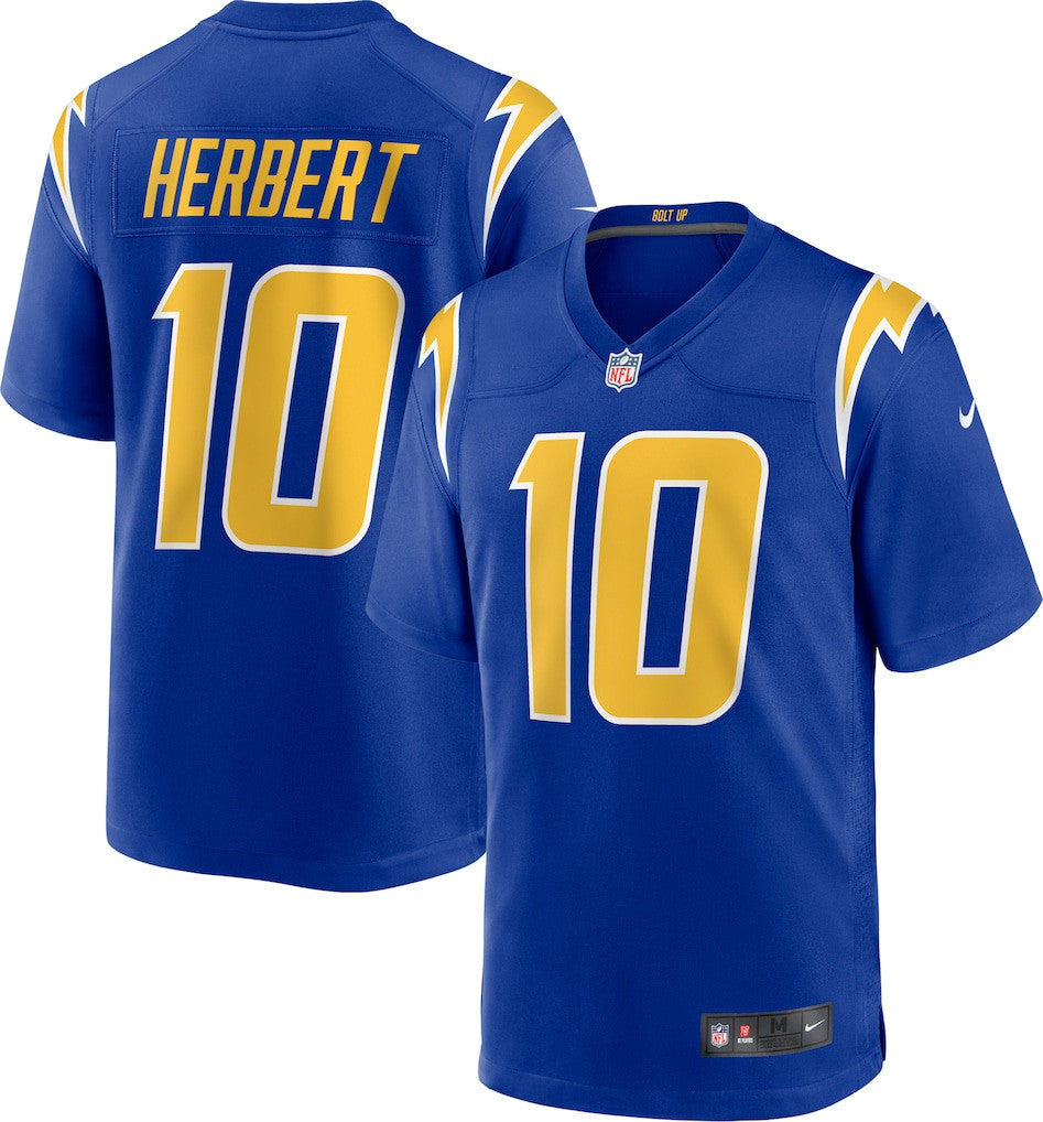 Justin Herbert 10 Los Angeles Chargers Alternate Game Men Jersey - Royal