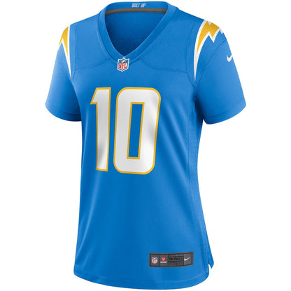 Justin Herbert 10 Los Angeles Chargers Women's Player Game Jersey - Powder Blue