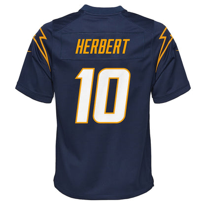 Justin Herbert 10 Los Angeles Chargers Game YOUTH Jersey - Navy
