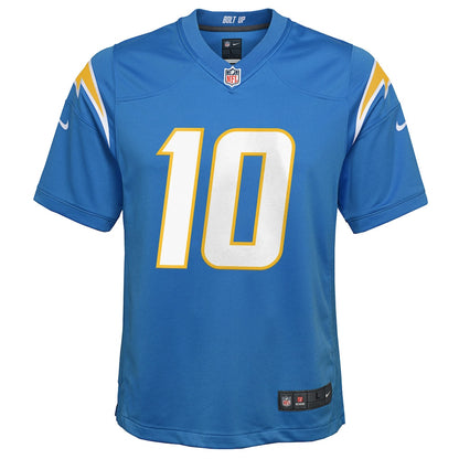 Justin Herbert 10 Los Angeles Chargers Game YOUTH Jersey - Powder Blue