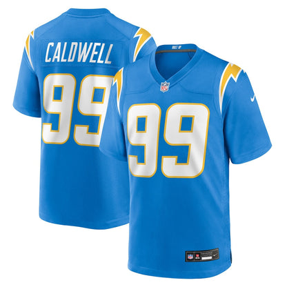 Jamaree Caldwell 99 Los Angeles Chargers Team Game Men Jersey - Powder Blue