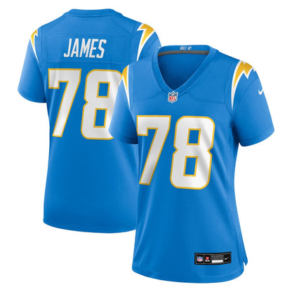 Andre James 78 Los Angeles Chargers Women's Team Game Jersey - Powder Blue