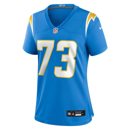 Mekhi Becton 73 Los Angeles Chargers Women's Team Game Jersey - Powder Blue