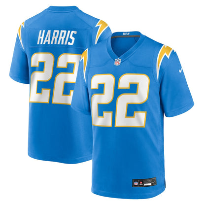 Najee Harris 22 Los Angeles Chargers Team Game Men Jersey - Powder Blue