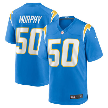Caleb Murphy 50 Los Angeles Chargers Team Game Men Jersey - Powder Blue