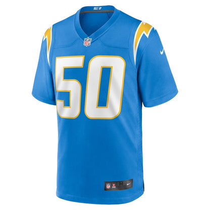 Caleb Murphy 50 Los Angeles Chargers Team Game Men Jersey - Powder Blue