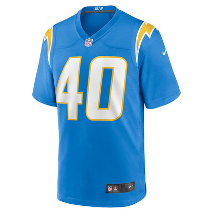 Kendall Williamson 40 Los Angeles Chargers Team Game Men Jersey - Powder Blue