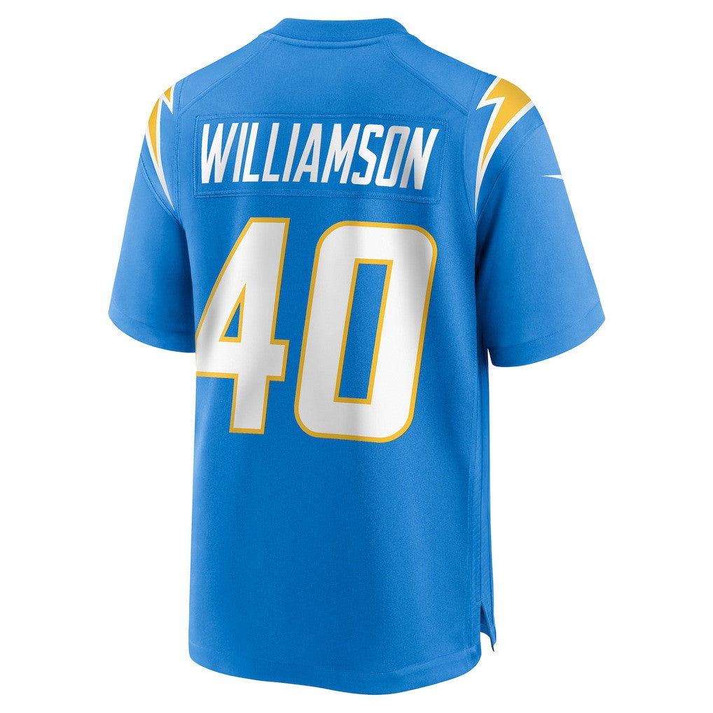Kendall Williamson 40 Los Angeles Chargers Team Game Men Jersey - Powder Blue