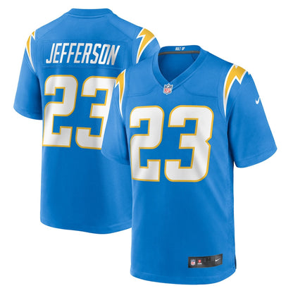 Tony Jefferson 23 Los Angeles Chargers Team Game Men Jersey - Powder Blue