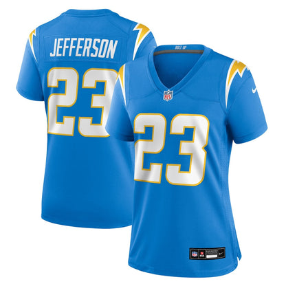 Tony Jefferson 23 Los Angeles Chargers Women's Team Game Jersey - Powder Blue