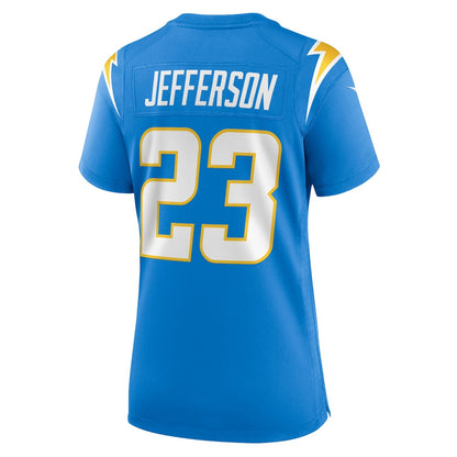 Tony Jefferson 23 Los Angeles Chargers Women's Team Game Jersey - Powder Blue