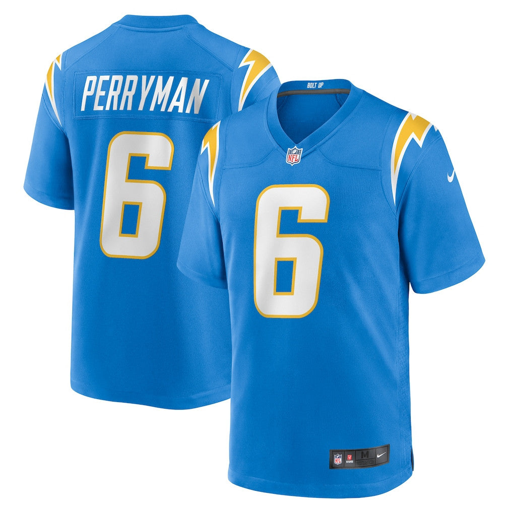 Denzel Perryman 6 Los Angeles Chargers Team Game Men Jersey - Powder Blue
