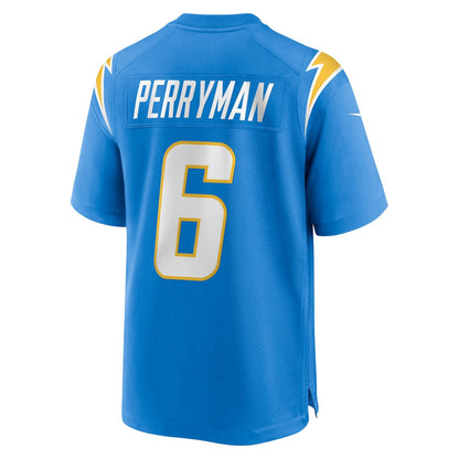 Denzel Perryman 6 Los Angeles Chargers Team Game Men Jersey - Powder Blue