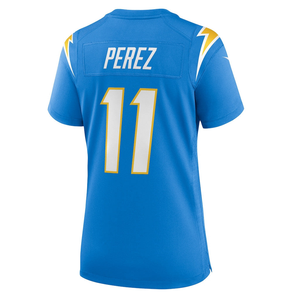 Luis Perez 11 Los Angeles Chargers Women's Team Game Jersey - Powder Blue