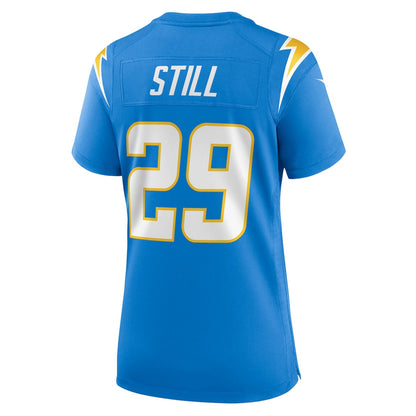Tarheeb Still 29 Los Angeles Chargers Women's Team Game Jersey - Powder Blue