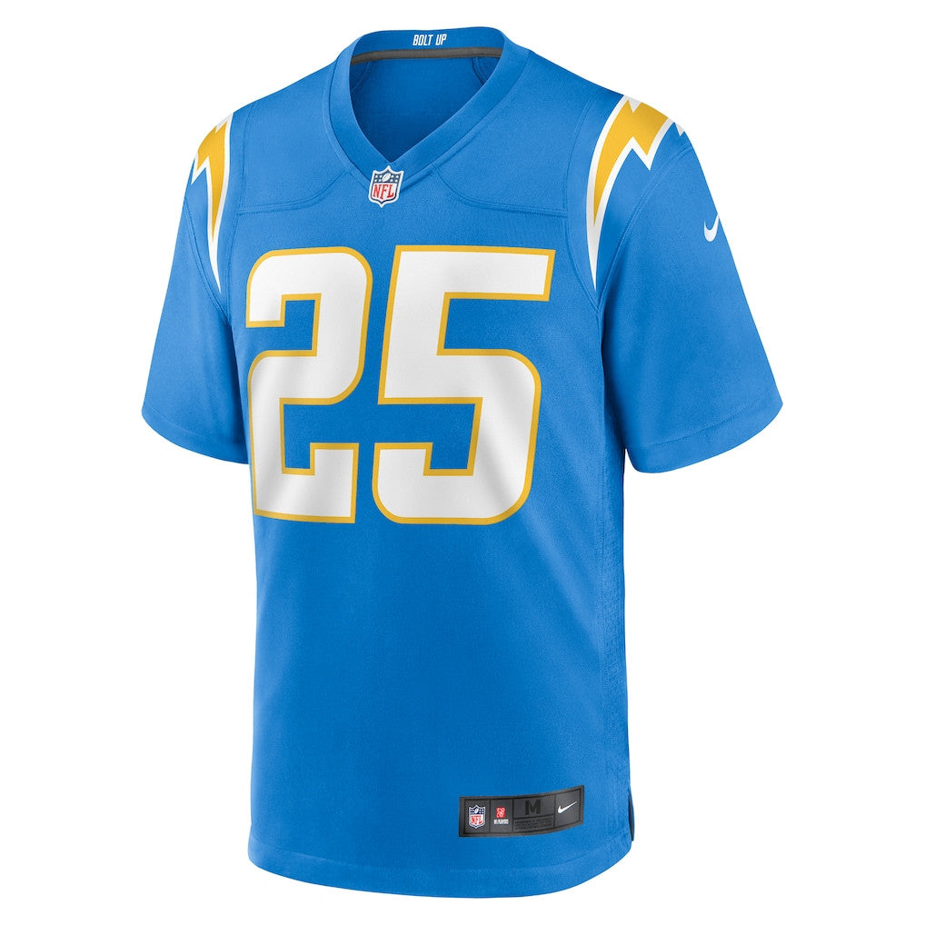 Junior Colson 25 Los Angeles Chargers Team Game Men Jersey - Powder Blue